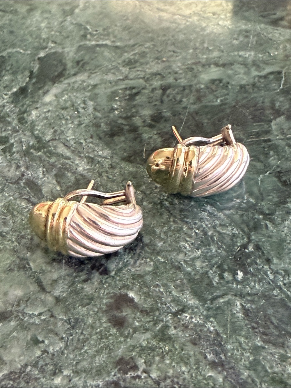David Yurman Sterling/Gold Earrings